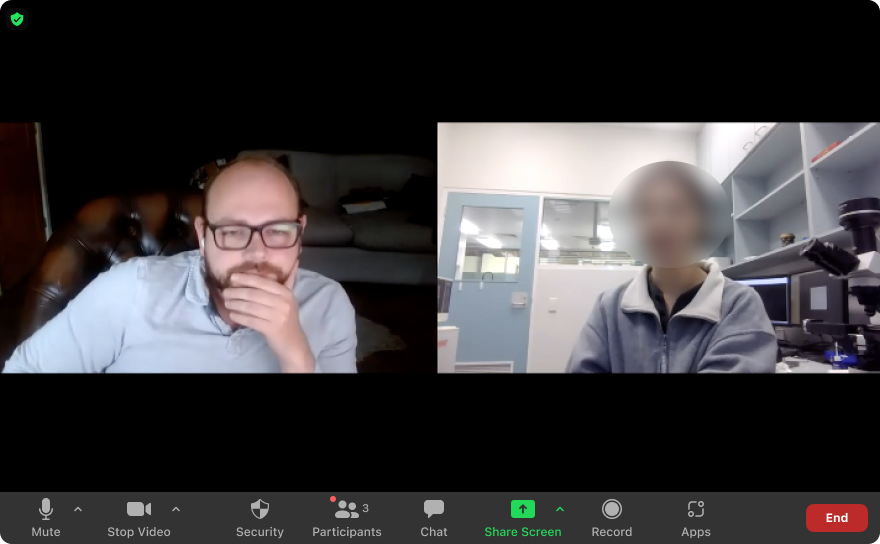 Zoom interview screenshot